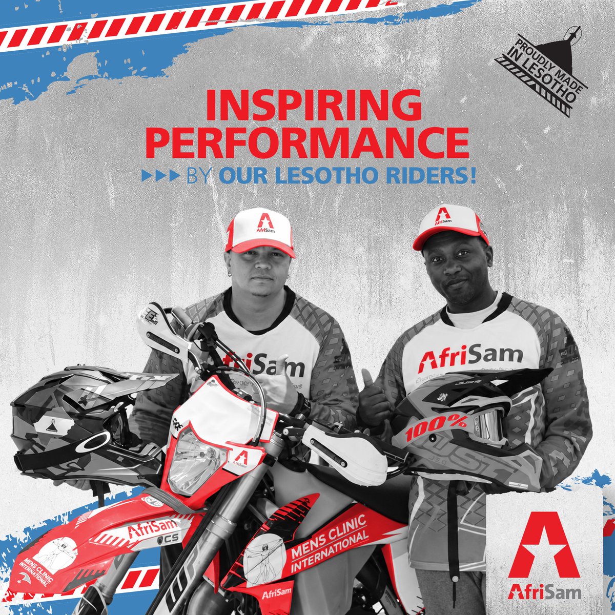 AfriSam's tweet photo. We couldn’t be prouder! Congratulations to Timello Ts’olo and Peter Andrews for rising to the challenge. The Roof of Africa 2026 is over, but this team of brave riders has set an example that will endure, inspiring the young talent of future generations. They came, they saw, they conquered the mountains!

#ProudlyLesotho #AskForAfriSam #CreatingConcretePossibilities