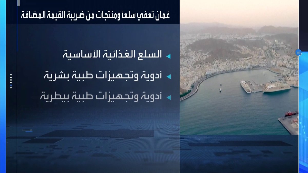 سلطنة عمان تعفي سلعاً ومنتجات من ضريبة القيمة المضافة _Business 
