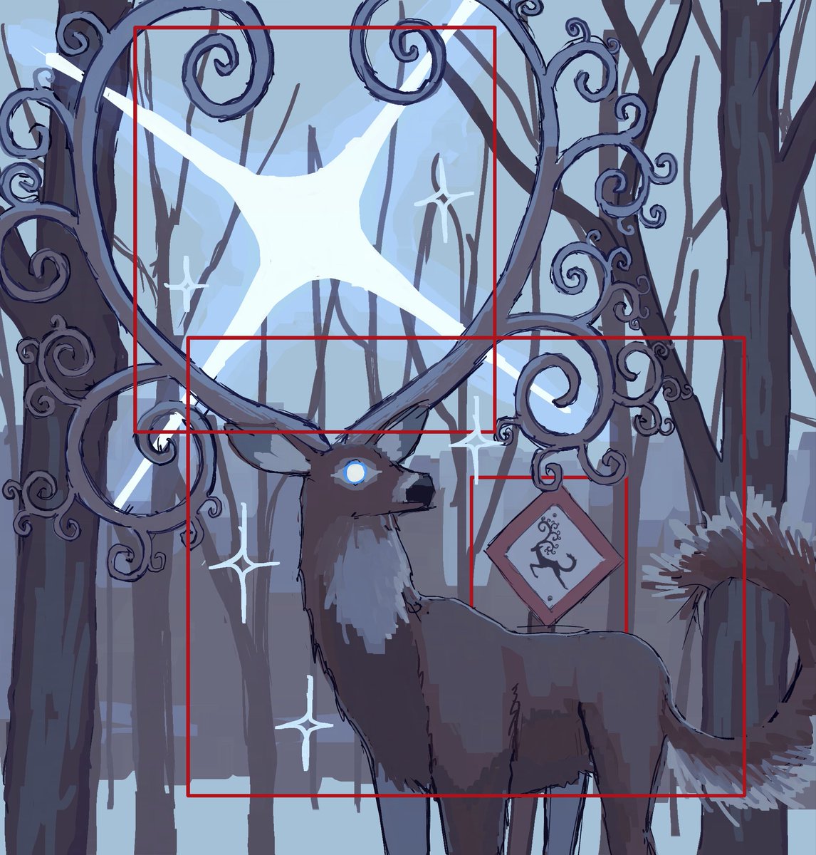 Indigo_Liminal's tweet photo. Fractal Deer https://t.co/mVs7CvkO8X