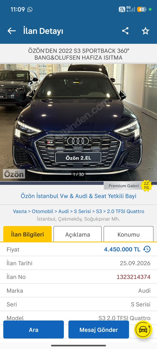 ede_sn's tweet photo. Fiat Punto ile Audi S3 arasında kaldım hangisini almak mantıklı https://t.co/d3GaiPvihQ