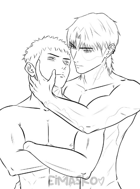 eimasko's tweet photo. I finally finished the short comic I was working on so here is another WIP of my favs 🙈 #myocs #wip #digitalart https://t.co/Z4Ig8VLv8B