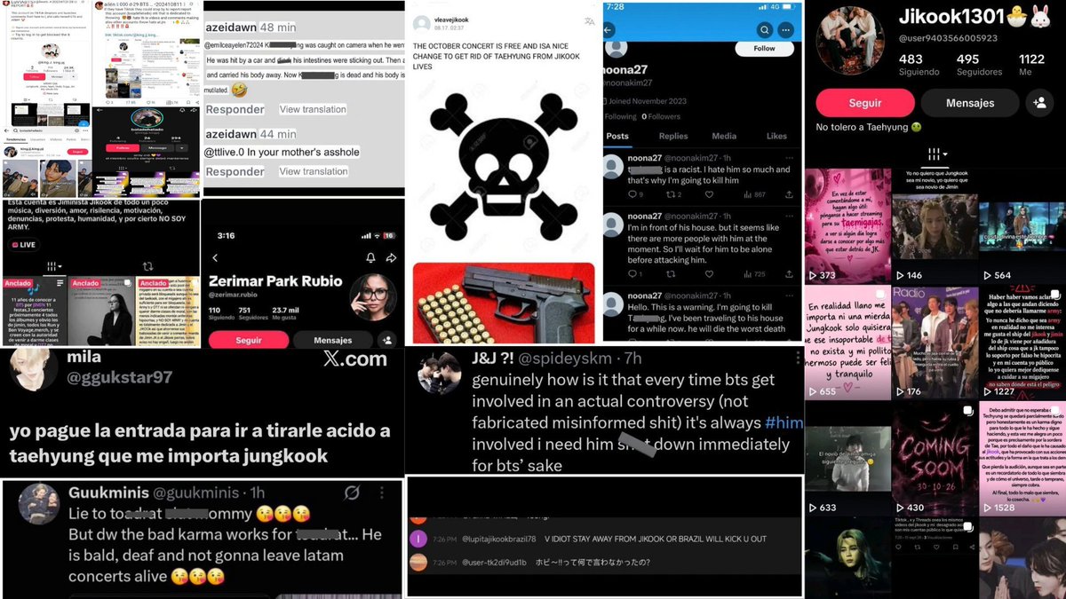 QuiHarriet2832's tweet photo. @BIGHIT_MUSIC  Debido a tu incompetencia y falta de interés sobre el tema de #protectTaehyung y avisos de amenaza de muerte por cierto grupo,que TÚ creaste y alimentaste,te hacemos absolutamente responsable de lo que pueda llegar a pasar en el resto del #Tourarirang @bts_bighit https://t.co/7NVT1V1tPC