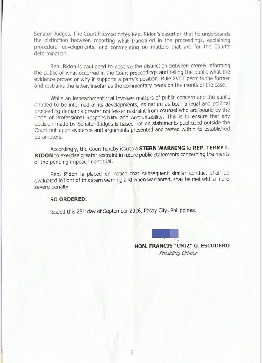 AnakisMowmNDawd's tweet photo. @SayChiz prove there is no selective enforcement. As you always say to every witness, if he/she is qualified you know what to do..
Apply sub judice rule to fairly.. prosecution, defense, senator-judges AND the VP
#Impeachment https://t.co/VpuL4frncs