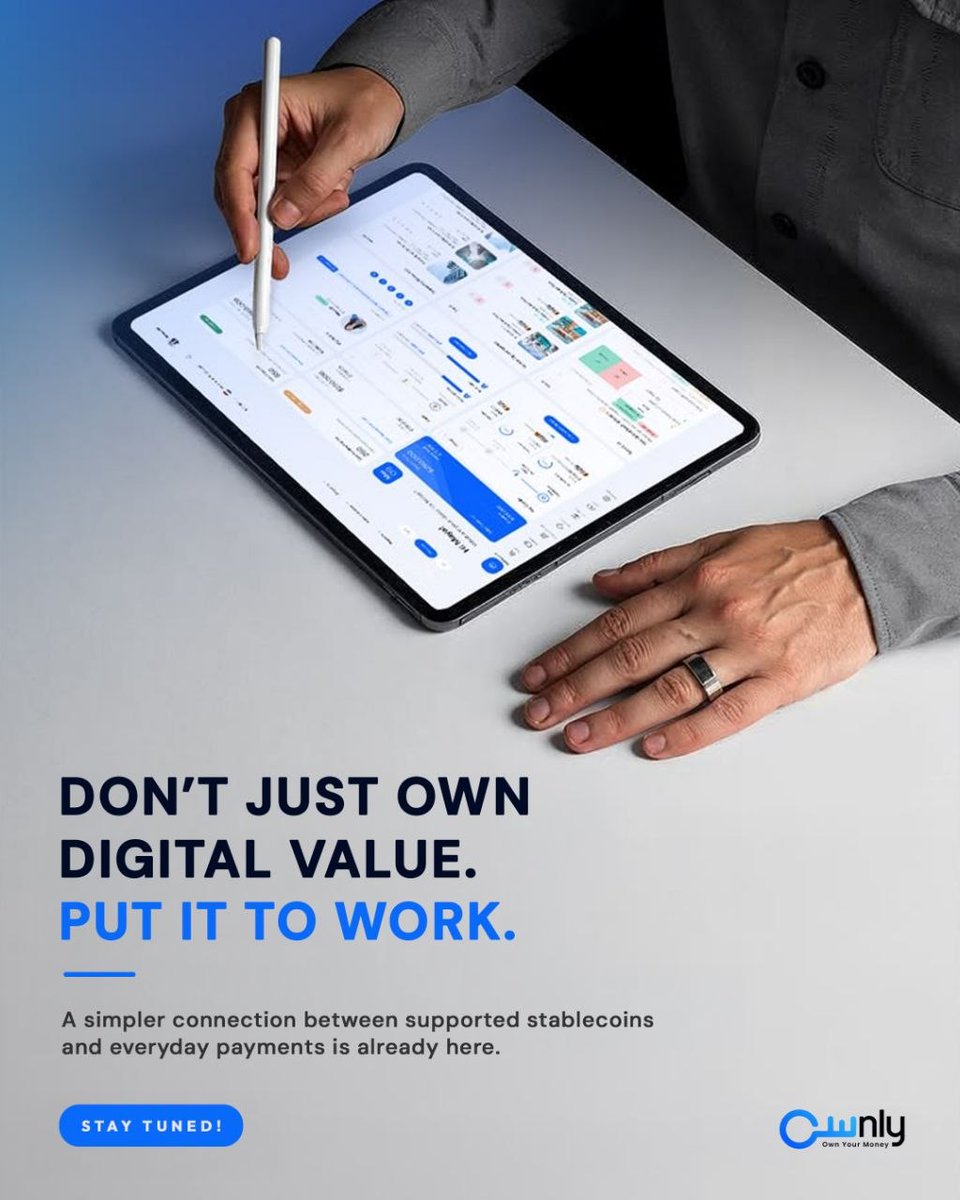 Ownly_Pay's tweet photo. How can digital assets become more useful beyond simply holding them?

Ownly Pay connects supported stablecoins with everyday payment environments, helping turn digital value into practical real-world utility with a simpler, more connected experience.

#OwnlyPay #CryptoUtility https://t.co/t027n8wFHY