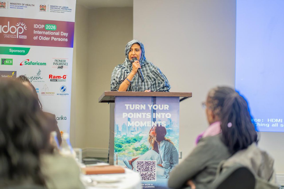 IDOP_KE's tweet photo. 3/3
"To the journalists who shape conversation, when you report on health policy, ask how it serves an eighty-year-old managing three chronic conditions. Look beyond the clinics. Look at the communities." Dr Tasneem Yamani, @SuqoonKe and @HamatHealthcare 
#IDOPKE2026 https://t.co/vwbGKqb0Pw