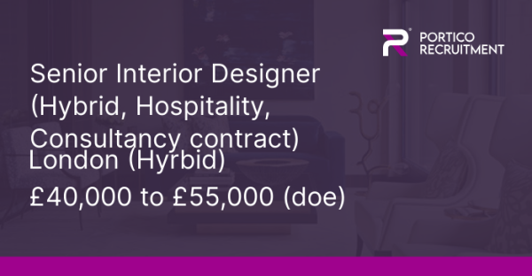 Porticocareers's tweet photo. Now Hiring!! Senior Interior Designer, £40,000 to £55,000 (doe) - #London(Hyrbid). https://t.co/itvOQw87bf https://t.co/6IElNceSD7