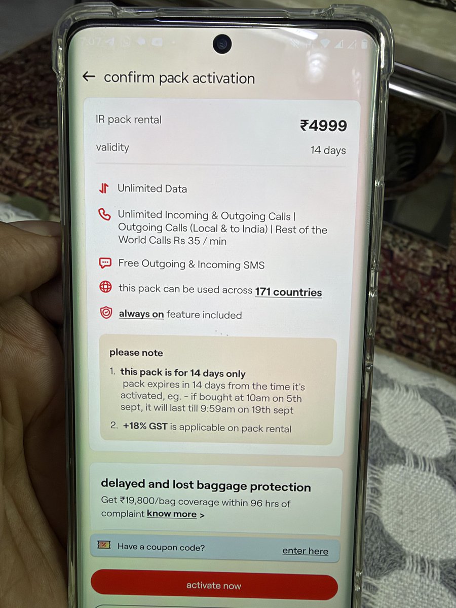 jainpiyush's tweet photo. @Vodacom @ViCustomerCare same
IR pack.. postpaid is costlier by 18%.. is this an indication to shift from postpaid to prepaid?? #poorpricing #cheating Gst is being paid on both.. I need you to help me understand. I seek an explanation else, I will port out https://t.co/qbamumJhwo