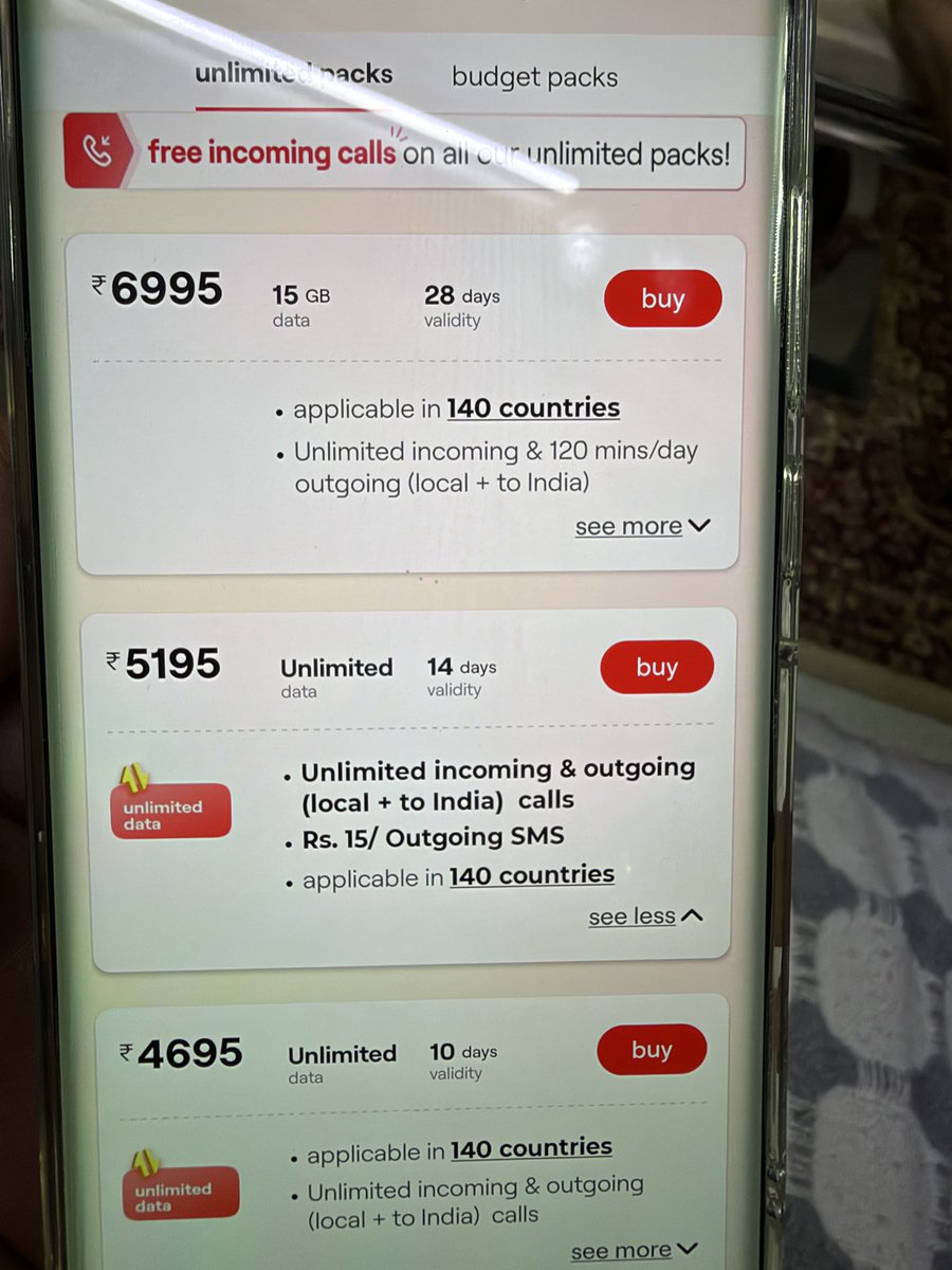 jainpiyush's tweet photo. @Vodacom @ViCustomerCare same
IR pack.. postpaid is costlier by 18%.. is this an indication to shift from postpaid to prepaid?? #poorpricing #cheating Gst is being paid on both.. I need you to help me understand. I seek an explanation else, I will port out https://t.co/qbamumJhwo