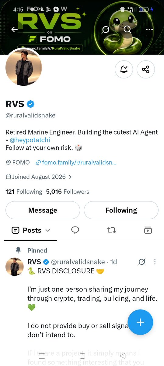 wilmer61892's tweet photo. @ruralvalidsnake @fomo @heypotatchi Done Boss sana mapili na , Congrats @ruralvalidsnake 🤝 

@frankdegods @theunipcs https://t.co/ruOjYBCVMM