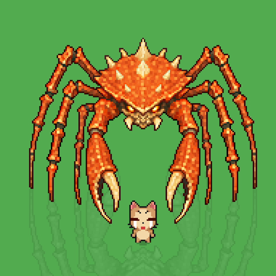 YasukazuUmekita's tweet photo. 新しいボスモンスターを制作中です(^^♪
海岸フィールドにいるので安直にカニです🦀

赤いと茹でて美味しく仕上がってるなぁと思うけど
やっぱり赤くしたいので赤くしました

よかったらこの子の名前を
返信の投票で選んでください"(-""-)"ｵﾈｶﾞｲｼﾏｽ

#ゲーム制作 #gamedev https://t.co/R5kPii7jhW