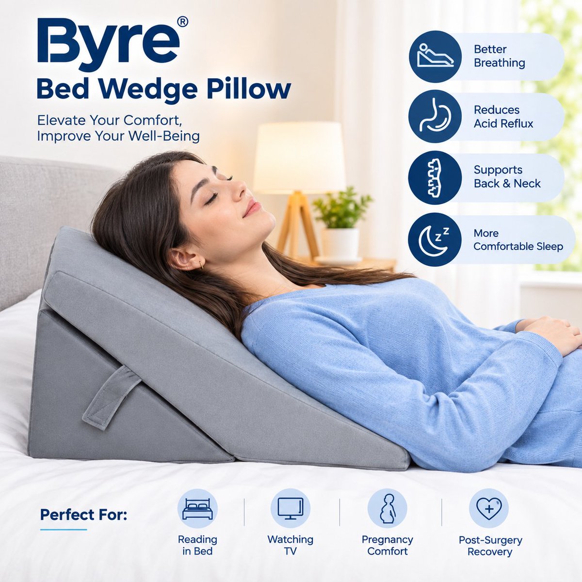 Mithuni12's tweet photo. 🛏️ Looking for extra support in bed? The Byre® Bed Wedge Pillow features a practical wedge design for elevated positioning—great for reading, relaxing, or resting comfortably.
ORDER NOW: https://t.co/GssqtFpyWe
#Byre #BedWedgePillow #WedgePillow #BedComfort #HomeComfort https://t.co/qNMBdNjKOn