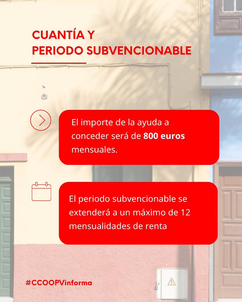 ccoopv's tweet photo. 🏡#CCOOPVinforma Ayudas de alquiler de vivienda para personas afectadas por la #dana
⚠️Importante: el plazo para solicitar estas ayudas finaliza el 30 de septiembre
ℹ️Te recordamos los requisitos👇
https://t.co/hCVwePWFDI
#Vivienda #AyudasAlquiler https://t.co/S4WVxTCtns