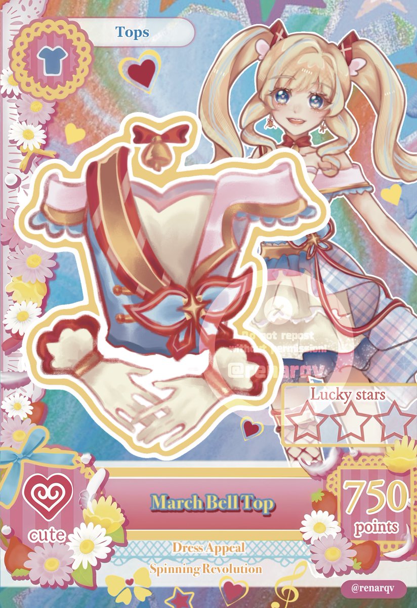 renarqv's tweet photo. aikatsu card OC ku akhirnya SELESAIII AAAA 😭(jujur gabisa bikin logo brandnya) https://t.co/D32j0lk8bQ