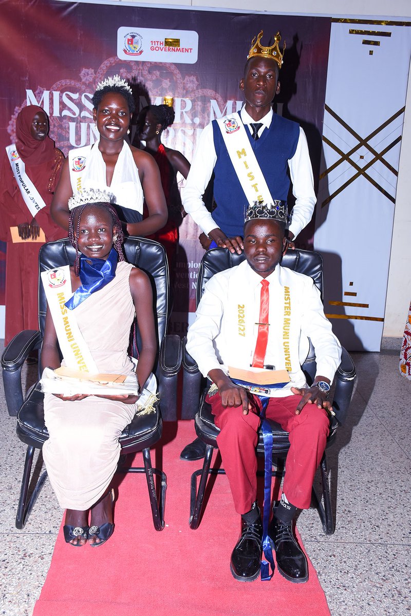 Muni_University's tweet photo. Muni University in Arua City Crowns Mr and Miss Muni 2026/2027 — Beyond the Crown: Where beauty, talent, culture and purpose took centre stage.#MuniUniversity #MrAndMissMuni #BeyondTheCrown #Muni2026 https://t.co/DOUo9rsUD3