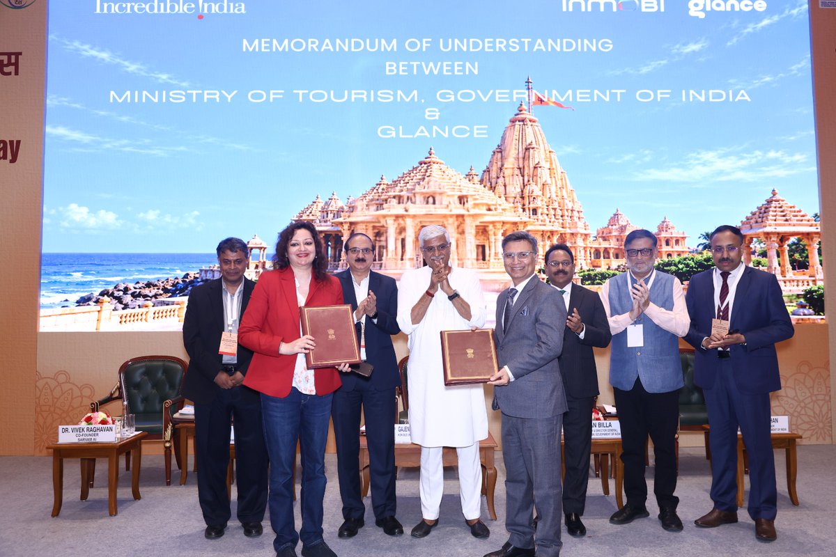 tourismgoi's tweet photo. On the occasion of World Tourism Day, the Ministry of Tourism signed a series of MoU with key industry partners.

#WorldTourismDay #Travel #Tourism #IncredibleIndia 
1/3 https://t.co/TvLR3SGjBh