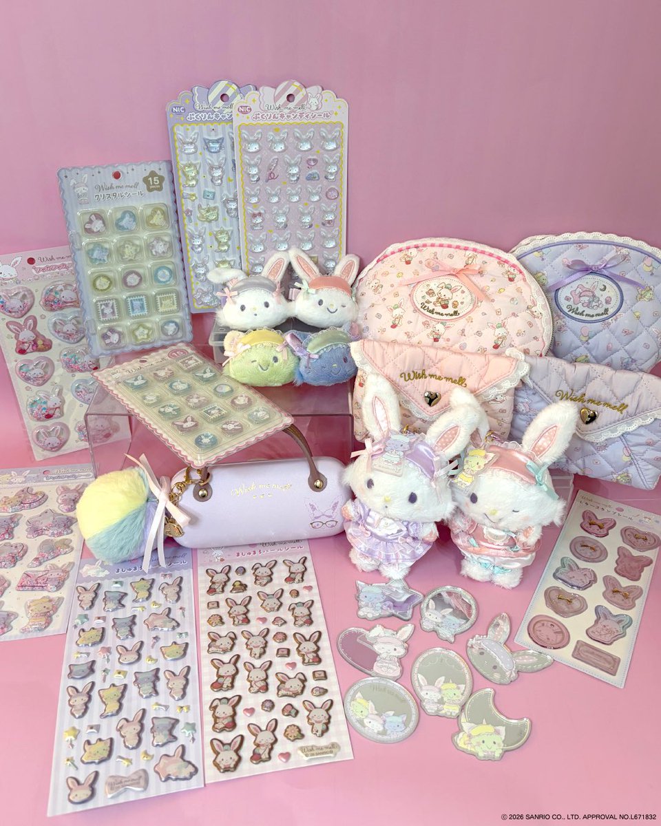 spinns_com's tweet photo. ／
ウィッシュミーメル
ついに店舗販売決定🫧🎀
＼

お待たせしました🌷
ウィッシュミーメルのアイテムが
ついにSPINNS店舗でも販売スタート.′ .′ .′

郵便物にちなんだレターポーチやスタンプシールなどのアイテムも📮 💌 💭
是非チェックしてね🪄🎀

📍店舗販売日
10/16(金)〜 https://t.co/WpKHIDiA5E