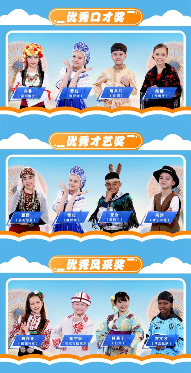 CLECOfficial's tweet photo. Announcement time! The 6th #ChineseBridge Chinese Show for Foreign Primary School Students has revealed its winners. 

Bravo to our amazing champs! 

#ChineseBridge25Years #ChineseBridgePrimaryShow #CLECInAction #LearnChineseWithCLEC #CulturalExchange https://t.co/JYy6F1IuFl
