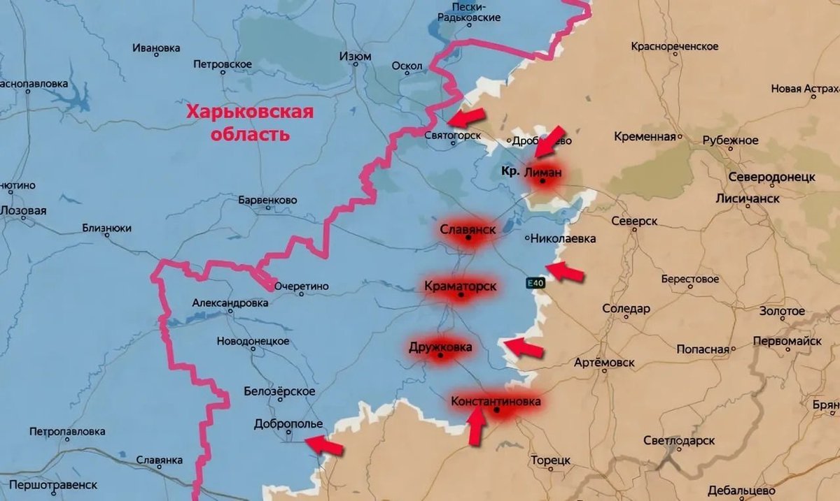 ChrisO_wiki's tweet photo. 1/ Russia faces a long, difficult fight even if it succeeds in taking the Donbas 'fortress belt' cities, warns a Russian warblogger, citing frontline soldiers' views. The fight for the fortress belt only marks a phase in the battle, not the culmination of the war. ⬇️ https://t.co/ggXIRG3tdu