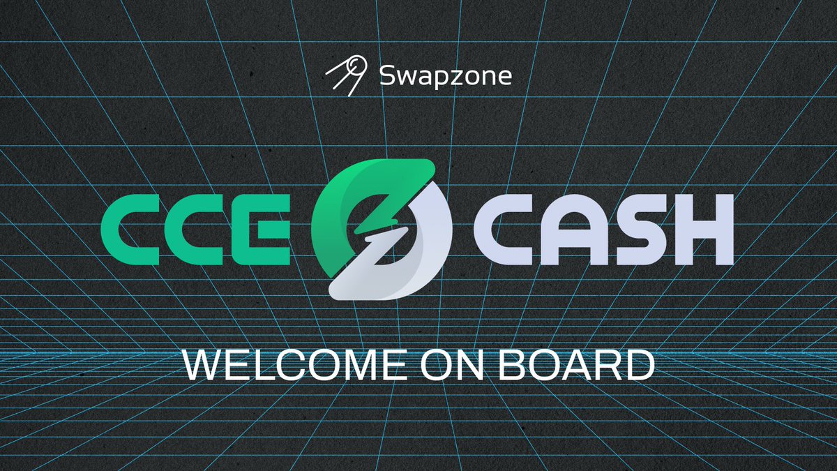 Swapzone_io's tweet photo. Welcome to Swapzone, @CCECash!

We’re happy to welcome @CCECash as our new partner.

CCE Cash is a fully automated crypto exchange focused on fast cross-chain swaps, with both fixed and floating rate options and no account registration required.

You can now find their offers in Swapzone’s Exchange section, along with a dedicated CCE Cash page in our Partners section.

Glad to have you with us, CCE Cash, looking forward to working together!

Explore CCE Cash on Swapzone: https://t.co/OZNjnsVo9O

#Swapzone #Crypto #CCECash