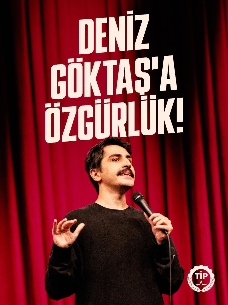 tipgenelmerkez's tweet photo. Deniz Göktaş derhal tahliye edilmelidir!

Genel Başkanımız Erkan Baş, Parti Sözcümüz Sera Kadıgil, İstanbul Milletvekilimiz Ahmet Şık, MYK üyemiz Av. Özgür Urfa, PM üyelerimiz ve İstanbul İl Başkanımız Furkan Seyhan ile beraberindeki parti örgütümüz, aylardır hukuksuzca tutsak edilen komedyen Deniz Göktaş’ın duruşmasını Çağlayan Adliyesi’nde takip ediyor.

Fikrini söyleyip espri yapmayı suç haline getirip, azılı suçlularıysa sokaklarda gezdiren bu düzene karşı safları sıklaştıracağız, dayanışmayı büyüteceğiz.