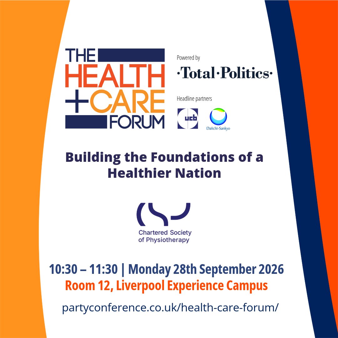 TotalPolitics's tweet photo. 10.30/Rm 12: MP @BeccyCooper4Lab, Prof. Victoria Tzortziou Brown OBE, Pres. @rcgp, Sebastian Rees, @IPPR, @ruth_mhlanga Professions Lead @SouthTees to discuss if place-based health services have the potential to transform. Chair @RobYeldham of @thecsp #HandCF26 #Lab26 @UKLabour https://t.co/aP5Eak9Oow