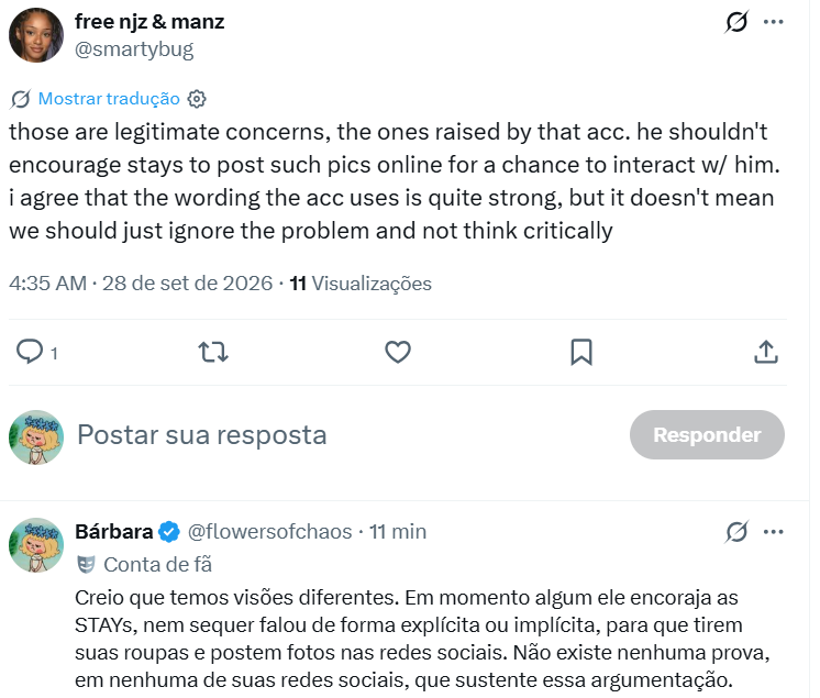 flowersofchaos's tweet photo. Acabei de identificar que uma conta que eu seguia é Anti-Chan e já dei unfollow e bloqueei. Por isso, todo cuidado é pouco. Como identifiquei? Vi que estava interagindo e concordando com aquela conta Anti que o acusa de ser predador. Por isso, tomem cuidado. Aqui o print: https://t.co/kV0aYP2Xu4