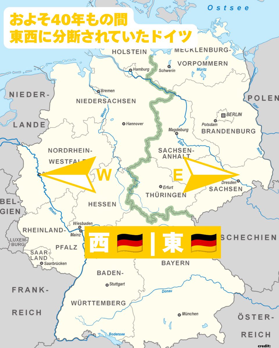 GermanyinJapan's tweet photo. ドイツを東西に隔てていたかつての国境の今は？
実は通称「グリーンベルト」と呼ばれている、欧州有数の広大な自然保護区帯に生まれ変わっています。1400kmをも超えるこの「グリーンベルト」には森林、草原、湿地帯が広がり、無数の野生動物が生息しています。🌳🦉 https://t.co/kF5kojrDRl