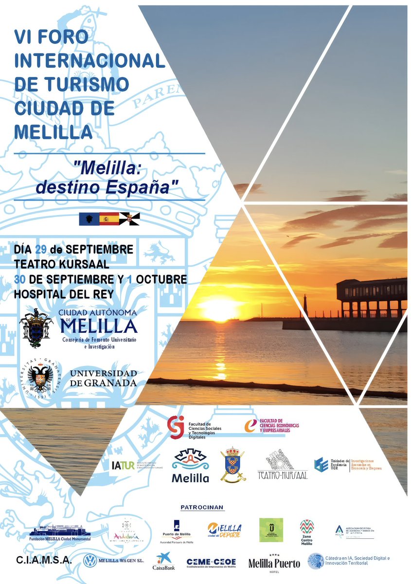 cope_melilla's tweet photo. 📍🧳Melilla se convierte en punto de encuentro del turismo. Llega el VI Foro Internacional de Turismo Ciudad de Melilla, bajo el lema “Melilla: destino España”. https://t.co/afvX5NQffE