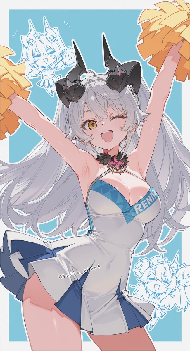 kaeru_aiart's tweet photo. チアガール リンドヴェルヌ様 ゼンゼロ https://t.co/1PSPBoOPY8