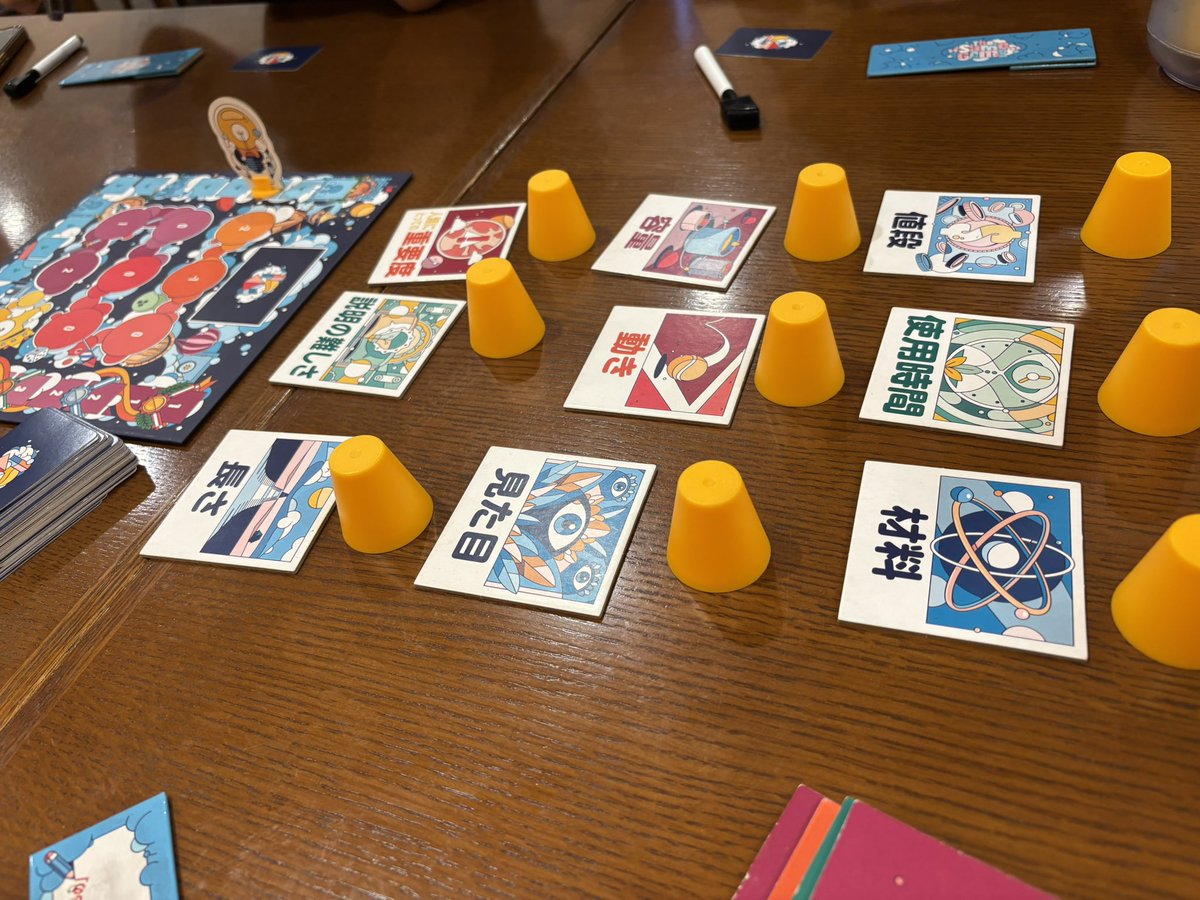 HarukaOgos77885's tweet photo. BRESPI学生ボドゲ会(17:00~22:00)始まりました!
途中参加途中退室okです!
現在ザセイムゲームというボドゲを遊んでいます!あまり点が伸びず難しい!
#BRESPI
#ボードゲームカフェ https://t.co/73nLdlY0yM