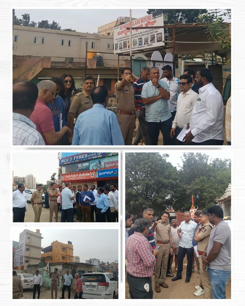 Jointcptraffic's tweet photo. ಇಂದು ವೈಟ್‌ಫೀಲ್ಡ್ ಸಂಚಾರ ಪೊಲೀಸ್ ಠಾಣೆ ವ್ಯಾಪ್ತಿಯ ವರ್ತೂರು ಕಾಲೇಜು ಜಂಕ್ಷನ್ ಹಾಗೂ ವರ್ತೂರು ಪೊಲೀಸ್ ಠಾಣೆ ಜಂಕ್ಷನ್‌ಗಳಿಗೆ ಜಿಬಿಎ ಮುಖ್ಯ ಆಯುಕ್ತರಾದ ಶ್ರೀ ಮಹೇಶ್ವರ್ ರಾವ್ ಎಂ., ಐ.ಎ.ಎಸ್., ಜಿಬಿಎ ಹೆಚ್ಚುವರಿ ಆಯುಕ್ತರು (ಅಭಿವೃದ್ಧಿ), ಸಂಚಾರ ದಕ್ಷಿಣ ವಿಭಾಗದ ಡಿಸಿಪಿ ಶ್ರೀ ಗೋಪಾಲ್ ಎಂ. ಬ್ಯಾಕೋಡ್, ಐ.ಪಿ.ಎಸ್., ವೈಟ್‌ಫೀಲ್ಡ್ ಸಂಚಾರ ವಿಭಾಗದ ಎಸಿಪಿ ಶ್ರೀ ರಮೇಶ್ ವಿ. ಎಲ್. ಹಾಗೂ ಜಿಬಿಎ ಮತ್ತು ಸಂಚಾರ ವಿಭಾಗದ ಇತರ ಹಿರಿಯ ಅಧಿಕಾರಿಗಳೊಂದಿಗೆ ಭೇಟಿ ನೀಡಿ ಪರಿಶೀಲನೆ ನಡೆಸಲಾಯಿತು.

ಈ ಸಂದರ್ಭದಲ್ಲಿ ಜಿಬಿಎ ವತಿಯಿಂದ ಕೈಗೊಳ್ಳಲಾಗಿರುವ ರಸ್ತೆ ಕಾಮಗಾರಿಗಳು, ಪ್ರಸ್ತುತ ಸಂಚಾರ ಸ್ಥಿತಿಗತಿ ಹಾಗೂ ಚಾಲ್ತಿಯಲ್ಲಿರುವ ಸಂಚಾರ ನಿರ್ವಹಣಾ ಕ್ರಮಗಳನ್ನು ಪರಿಶೀಲಿಸಲಾಯಿತು. ಕಾಮಗಾರಿಗಳು ಪ್ರಗತಿಯಲ್ಲಿರುವ ಅವಧಿಯಲ್ಲಿ ಸುಗಮ ವಾಹನ ಸಂಚಾರವನ್ನು ಕಲ್ಪಿಸಲು, ಪರಿಣಾಮಕಾರಿ ಸಂಚಾರ ನಿಯಂತ್ರಣ ಸಾಧಿಸಲು ಹಾಗೂ ರಸ್ತೆ ಬಳಕೆದಾರರ ಸುರಕ್ಷತೆ ಮತ್ತು ಸೌಕರ್ಯವನ್ನು ಖಚಿತಪಡಿಸಿಕೊಳ್ಳಲು ಅಗತ್ಯ ಕ್ರಮಗಳನ್ನು ಕೈಗೊಳ್ಳುವಂತೆ ಸಂಬಂಧಪಟ್ಟ ಅಧಿಕಾರಿಗಳಿಗೆ ನಿರ್ದೇಶನ ನೀಡಲಾಯಿತು.

Visited Varthur College Junction and Varthur Police Station Junction under Whitefield Traffic Police Station limits today, along with GBA Chief Commissioner Shri Maheshwar Rao M., IAS, GBA Additional Commissioner (Development), DCP Traffic South Shri Gopal M. Byakod, IPS, ACP Traffic Whitefield Shri Ramesh V. L. and other senior GBA and Traffic Police officials. Reviewed the ongoing GBA road works, traffic conditions and existing management measures, and directed necessary measures to ensure smooth traffic flow, effective regulation and the safety and convenience of road users during the ongoing works.