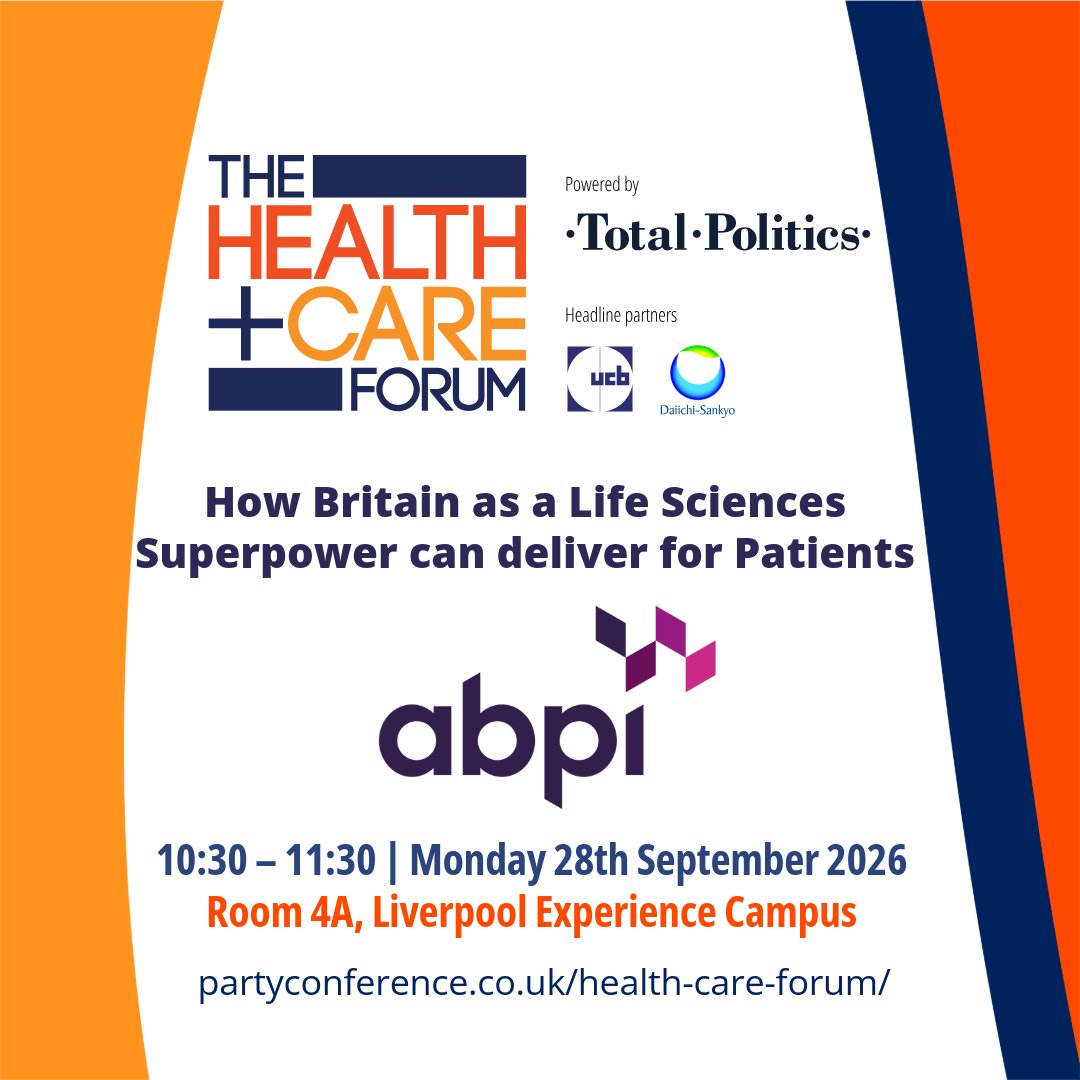 TotalPolitics's tweet photo. How Britain as a Life Sciences Superpower can Deliver for Patients, with chair @zoenora6 @politicshome - 10:30,Room 4A. With @emily4MK MP, @JoshFG MP, Russell Abberley of @ABPI_UK, @asthmalunguk CEO Sarah Sleet & @acmedsci CEO Rosalind Campion #HandCF26 @UKLabour #Lab26 #HandCF26 https://t.co/7rosTsU5ZX
