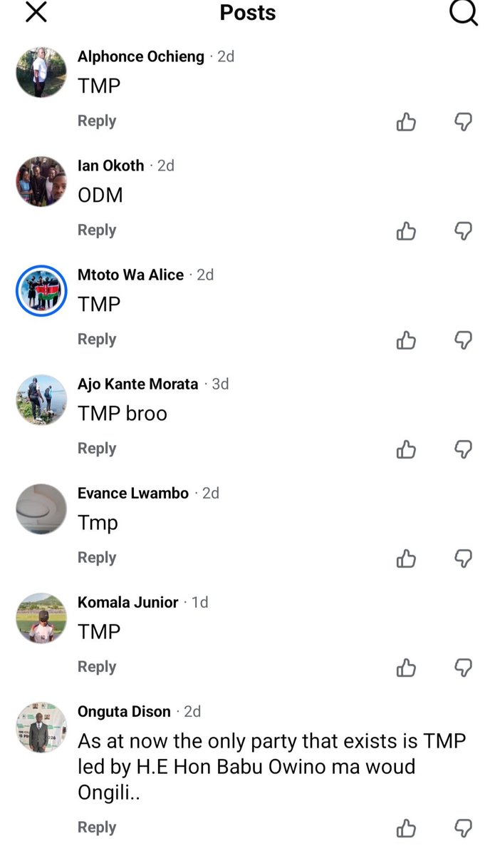 HEBabuOwino's tweet photo. A patriotic Gen Z shared these screenshots with us.
The MWANANCHI PARTY wave is sweeping across the country.

Kenyans are yearning for generational change, and it's here with us. https://t.co/sMLgy0MFUW