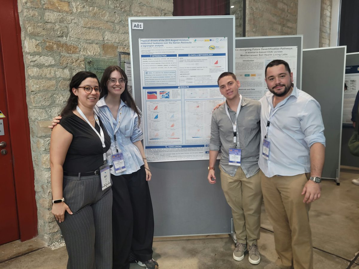 EPHYSLAB_Uvigo's tweet photo. Nuestros compañeros han participado en #MedCLIVAR, en Chipre, presentando una charla y dos pósters con resultados de los proyectos #APALPADOR y #CERES 🌍

Una participación que, además, nos dejó el Best Poster Award para María 🏆

@CIM_Uvigo @CampusAugaUVigo https://t.co/GNedVfMK0N