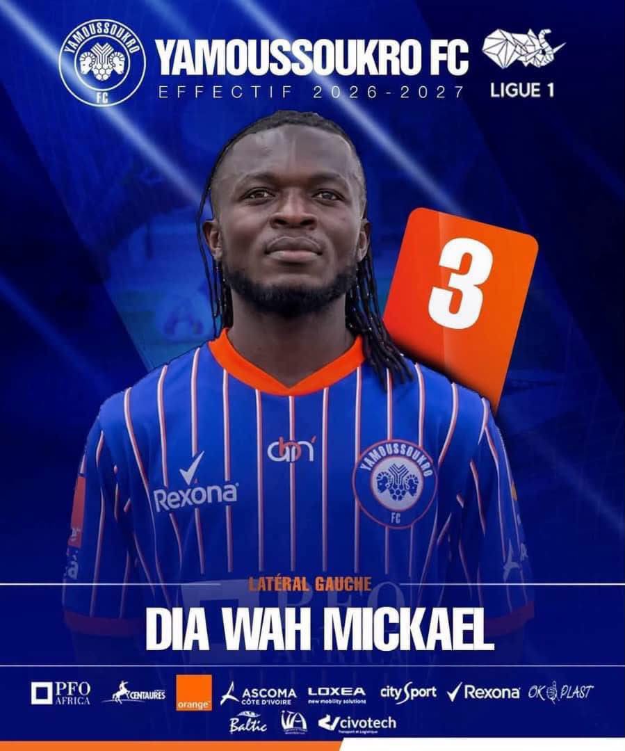 federation235's tweet photo. DIA WAH MICKAEL, NOUVEAU DÉFI EN CÔTE D’IVOIRE ! 🇹🇩🇨🇮

Dia Wah Mickael poursuit son aventure en Côte d’Ivoire ! Le latéral gauche tchadien portera le numéro 3 de Yamoussoukro FC cette saison en Ligue 1 ivoirienne. 

La FTFA lui souhaite une excellente saison, couronnée de succès https://t.co/LzEyvnbmbJ