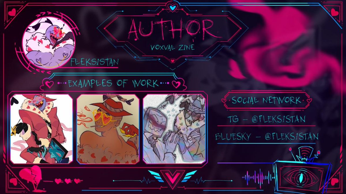 SharkOfficeTeam's tweet photo. 🌟 Making a grand entrance, a new showman is about to captivate countless sinners...
 FLEKSISTAN 18+!! 🎭✨

_____________________________________
#VoxVal #Staticmoth #Vox #Valentino #Voxvalzine #zine #hotelhazbin https://t.co/5PY5qeL19N