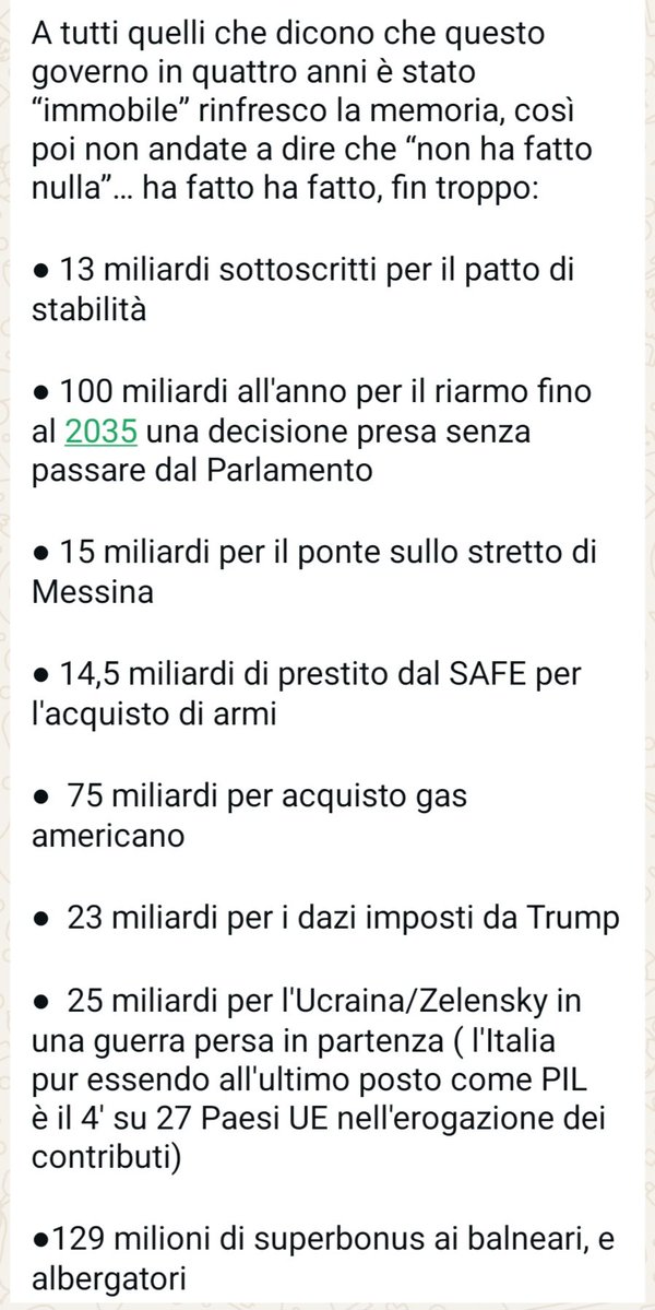 BracaliM's tweet photo. Non è vero che il #governoMeloni non ha fatto niente ecco quà sotto un piccolo promemoria, ovviamente niente di tutto quello che avevano promesso in campagna elettorale.
#Melonivergogna #Melonibugiarda #cessodestra #Italia https://t.co/P3th4gKYdy