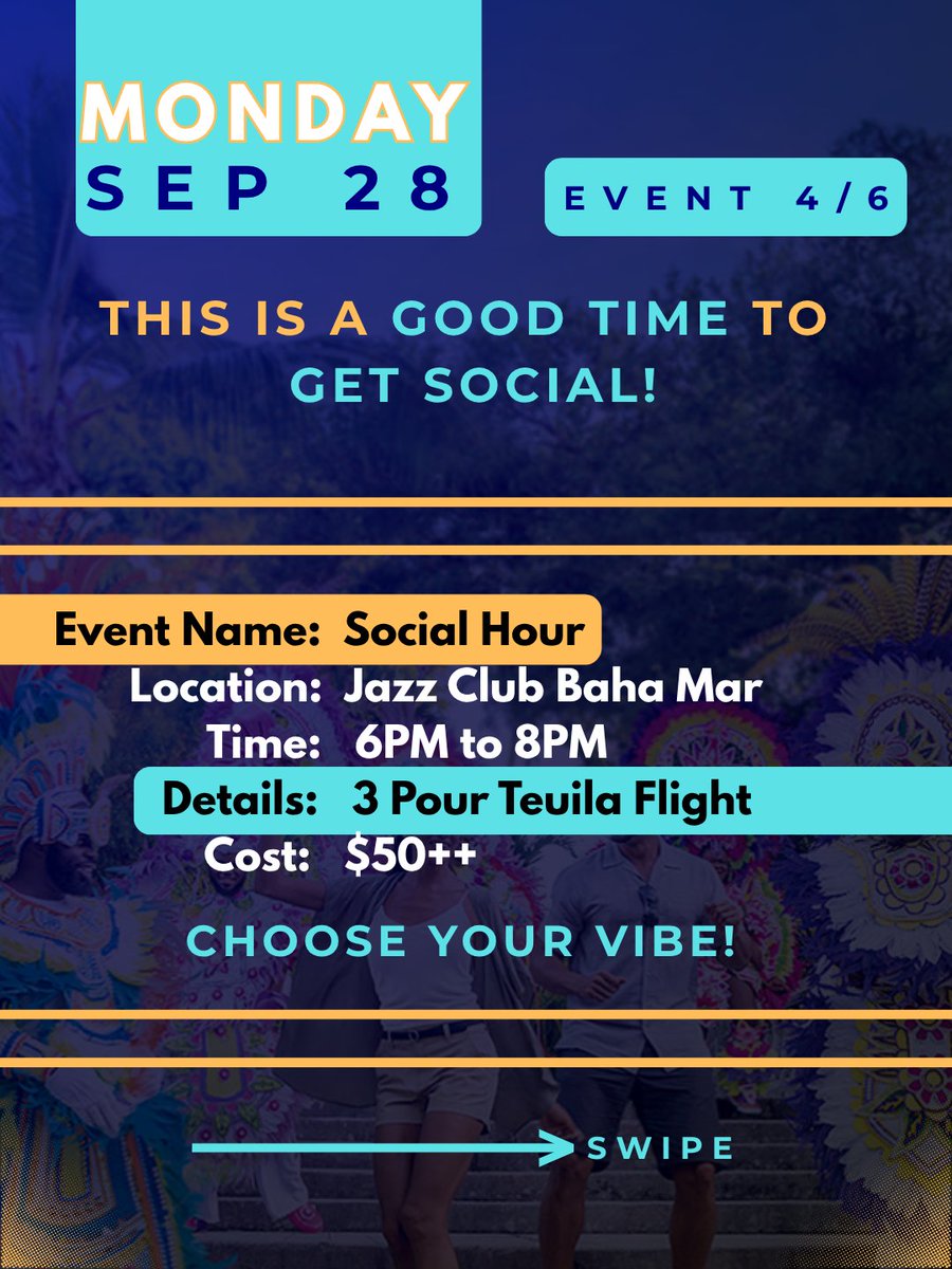 EventReef's tweet photo. What's happening in Nassau TODAY (MONDAY)?

Event 4/6

Follow Event Reef to know what Events are happening in Nassau!

#nassau #nassaubahamas #bahamas #eventreef https://t.co/9F4X3uWTfr