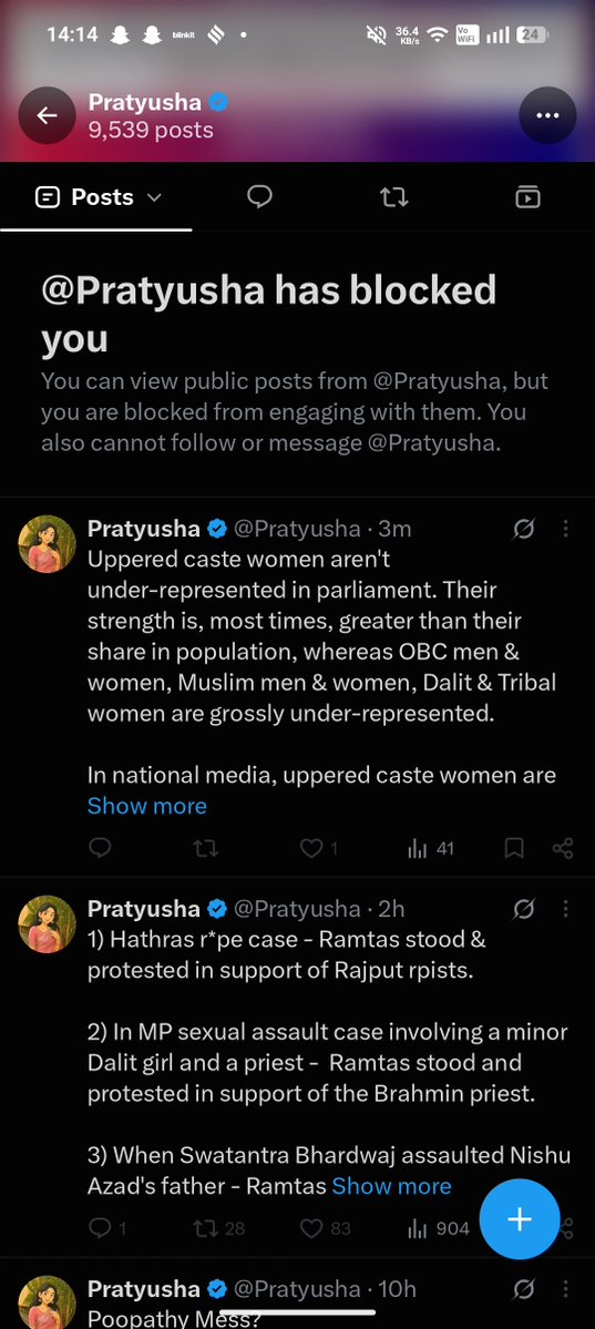 GClivesmatter's tweet photo. Sometimes, I pity for these people @Pratyusha

Logical points counter hote nhi inse.. bas block karna aata hai

I'll keep busting these people though - one narrative at a time :) https://t.co/C1CAHVERLo