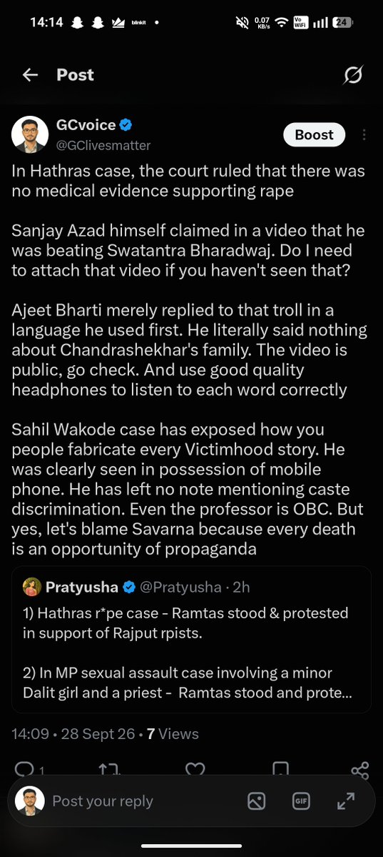 GClivesmatter's tweet photo. Sometimes, I pity for these people @Pratyusha

Logical points counter hote nhi inse.. bas block karna aata hai

I'll keep busting these people though - one narrative at a time :) https://t.co/C1CAHVERLo