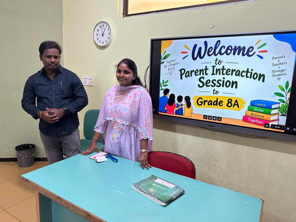 DrsSchool's tweet photo. Highlights of the Parent Interaction Session - Grade 8A

#ParentInteractionSession #Grade8A #ParentTeacherInteraction #SchoolLife #StudentSuccess #LearningTogether #StrongerTogether #EducationMatters #SchoolCommunity #TogetherForABrighterFuture https://t.co/qPiw7u0R5A