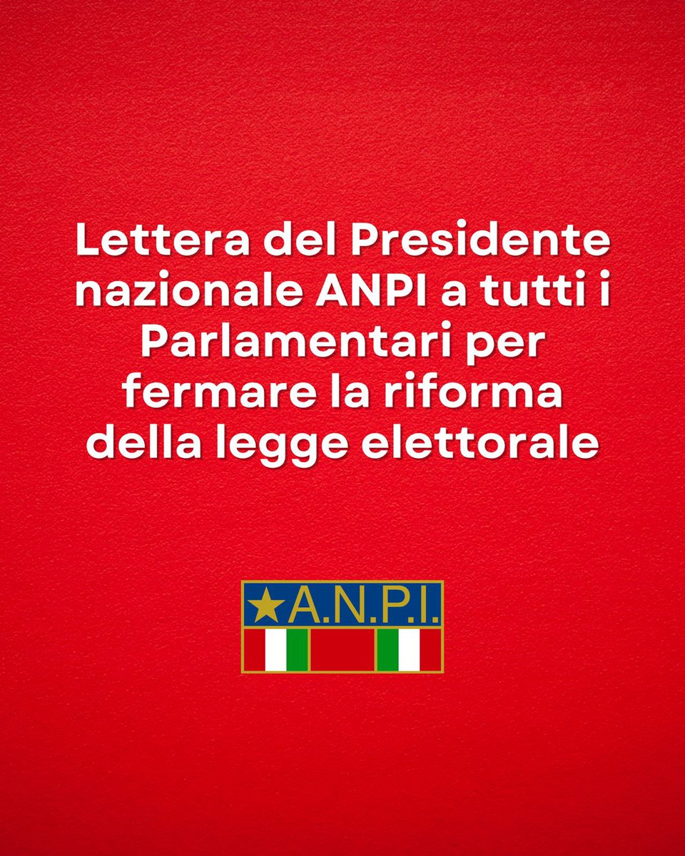 Anpinazionale's tweet photo. "Vi chiedo di fermare questa legge e di riaprire una discussione tra tutti i gruppi parlamentari per proporre un testo legislativo che, pur riconoscendo l'importanza della governabilità, la subordini al valore costituzionale della rappresentanza"
 
Su https://t.co/3eO0QRb7rT https://t.co/XDUiLqIfxj