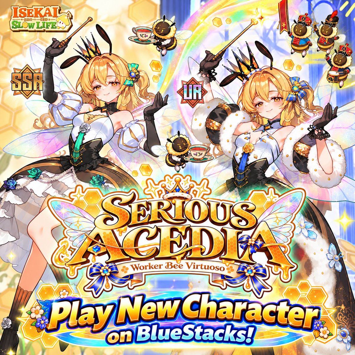 bluestacksinc's tweet photo. Acedia is working hard just so she can slack off for 10 straight years, and we respect it! 🐝💤   

Serious Acedia - Worker Bee Virtuoso is live in Isekai: Slow Life. 

[Check First Comment For link ]

#IsekaiSlowLife #Acedia #BlueStacks #MobileGaming #GamingPC #AnimeGame https://t.co/iXCNXrNQrP