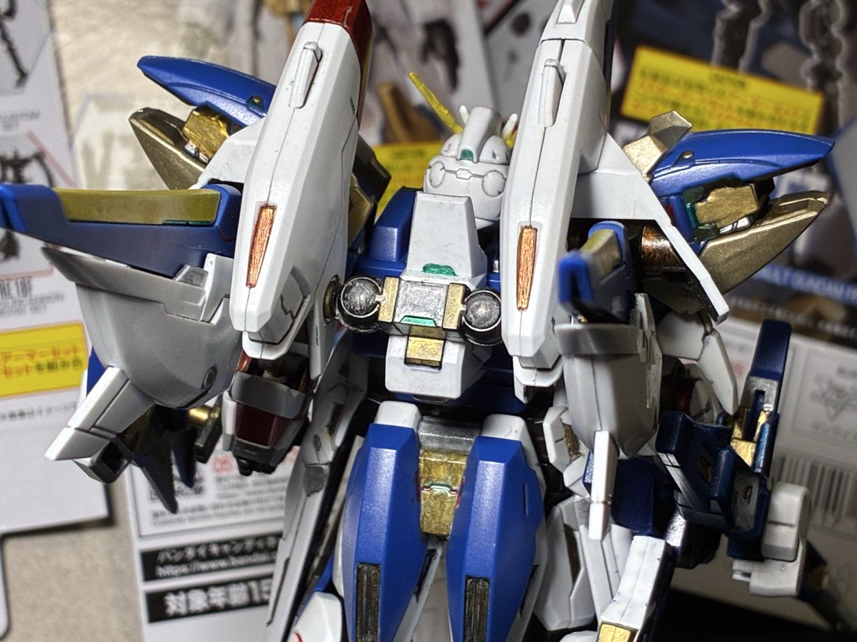 HIDEHONDA2's tweet photo. Gフレーム　v2 アサルトバスターガンダム
別ショット　ガンプラ https://t.co/piaQFwrD38