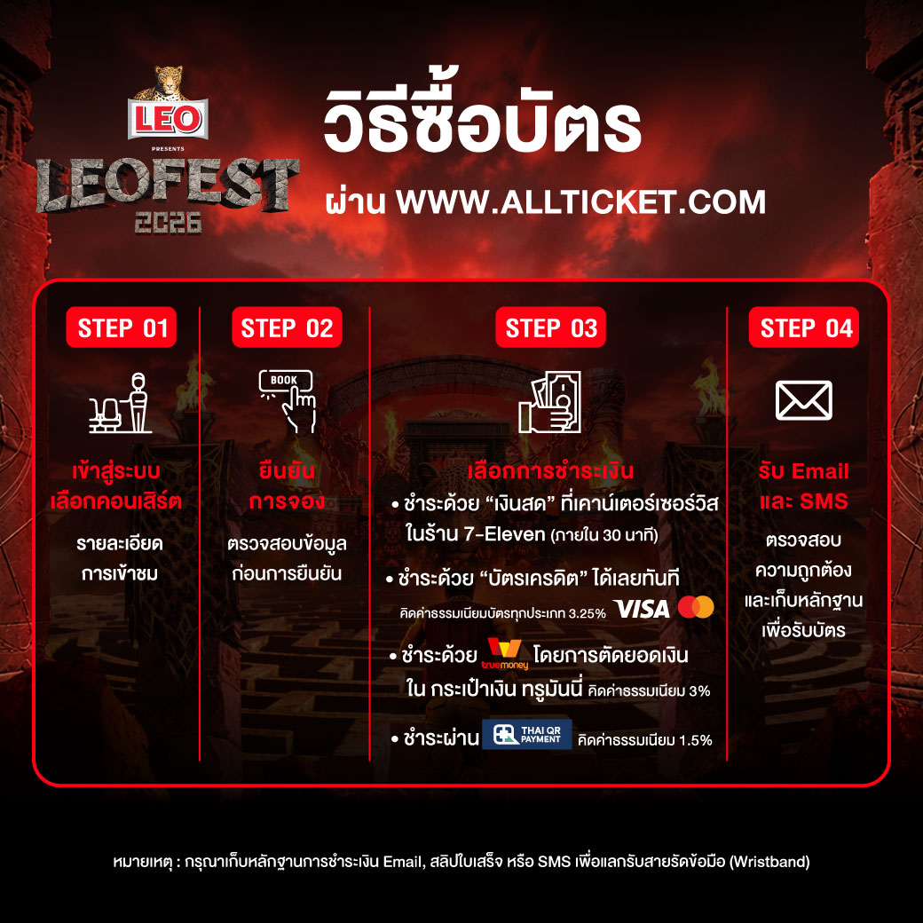 CSAllTicket's tweet photo. เตรียมตัวให้พร้อม! กดบัตรไปพิสูจน์ความกล้า แล้วมาสัมผัสความเดือดไปด้วยกันใน LEO FEST 2026 🔥

📅 7 - 8 พฤศจิกายน 2569
📍 LEGEND SIAM (PATTAYA)

ซื้อบัตร 👉 https://t.co/jF8CEYGLSM

#LEOFEST #LEOFEST2026 #ALLTicket #CounterService https://t.co/9c5aWaBx35