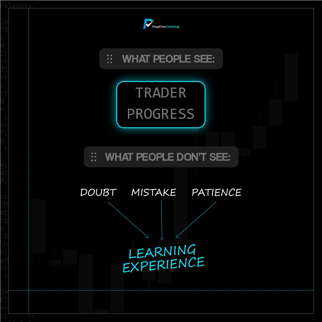 PropFirmChekup's tweet photo. What people see is the progress.
What they don’t see is everything behind it.
The doubt. The mistakes. The patience.
All of it becomes learning and experience.

Keep going. 📈
#Trading #TraderMindset #TradingJourney #ForexTrading #PropTrading #FundedTrader https://t.co/jjXAcsGXuv