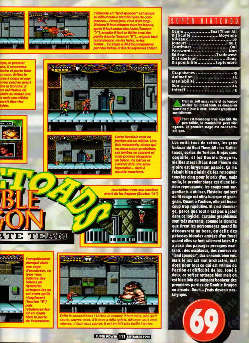 AllmightoFranky's tweet photo. On poursuit avec les tests de #FatalFury2 adapté sur la 16bits de #Nintendo et le crossover #BattleToads #DoubleDragon aussi sur #Supernes! 3/5 https://t.co/Wr0ldKncra