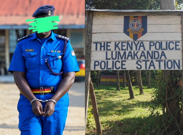 CopShakurkihara's tweet photo. Police have arrested the OCS of Lumakanda Police Station for allegedly defiling a 16-year-old student, who was also the daughter of his friend.

Chief Inspector Wycliffe Kwendo had allegedly been having a secret affair with his friend’s daughter. On the day he was found, he had lied to the parents of the student that there would be a multi-agency raid in the area and that the parents should not sleep at their home. The parents therefore booked a guest room in a nearby centre.

The mother, being suspicious, convinced her husband to return home and check what was happening, only to find the OCS sleeping with their daughter.

The mother collected the used condom and wanted to use it as evidence, but the officer allegedly threatened them with his gun and took the condom.

The OCS then allegedly tried to bribe them with KSh 20,000 to keep quiet, but they refused.

They reported the matter to the same police station, and the scene was visited by the Deputy OCS and other officers. The victim was then taken to hospital for treatment.