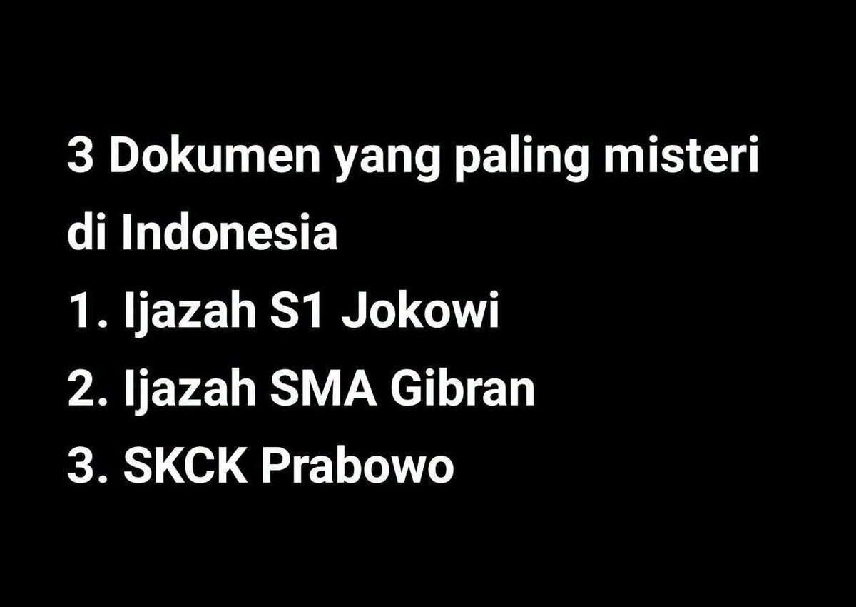 satirnesia's tweet photo. dokumen yang sulit diusut tuntas. https://t.co/Gt8VQyExWX