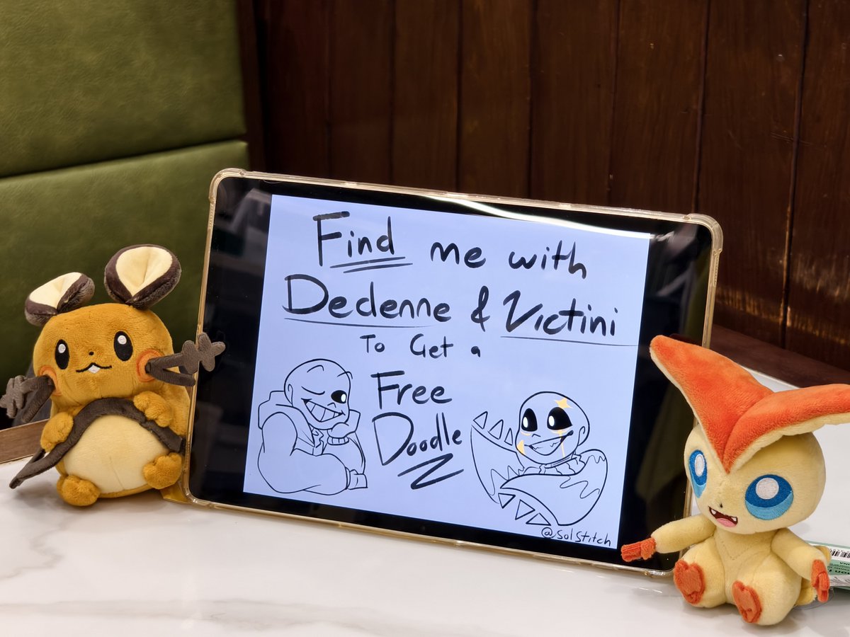 S0lStitch's tweet photo. Going to Undertale Symphony Malaysia?
Find me and get a free doodle by yours truly !!
Just find the two cuties Dendenne and Victini and don't be afraid to say hi!
#undertalesymphonymalaysia #klcc
#undetalemalaysia #sans #undertalesymphony https://t.co/urLapLbW1H